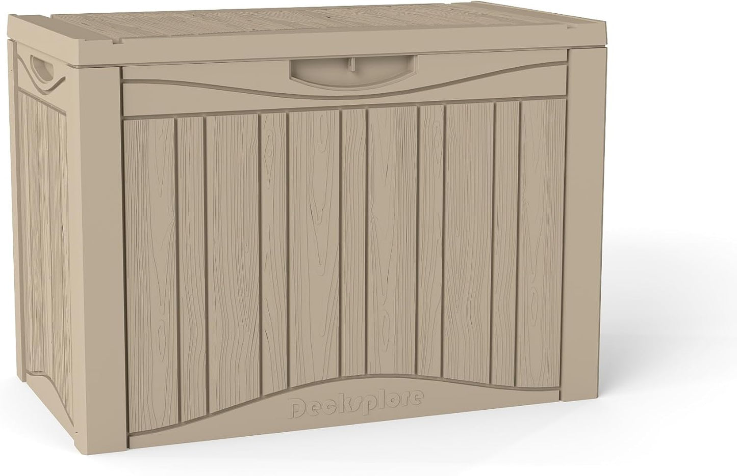 80 Gallon Outdoor Storage Box Waterproof Lockable Resin Deck Box Large, Patio Storage Bin for Pool Accessories Cushion Furniture, Garden Tools, UV-Resistant Outside Delivery Black