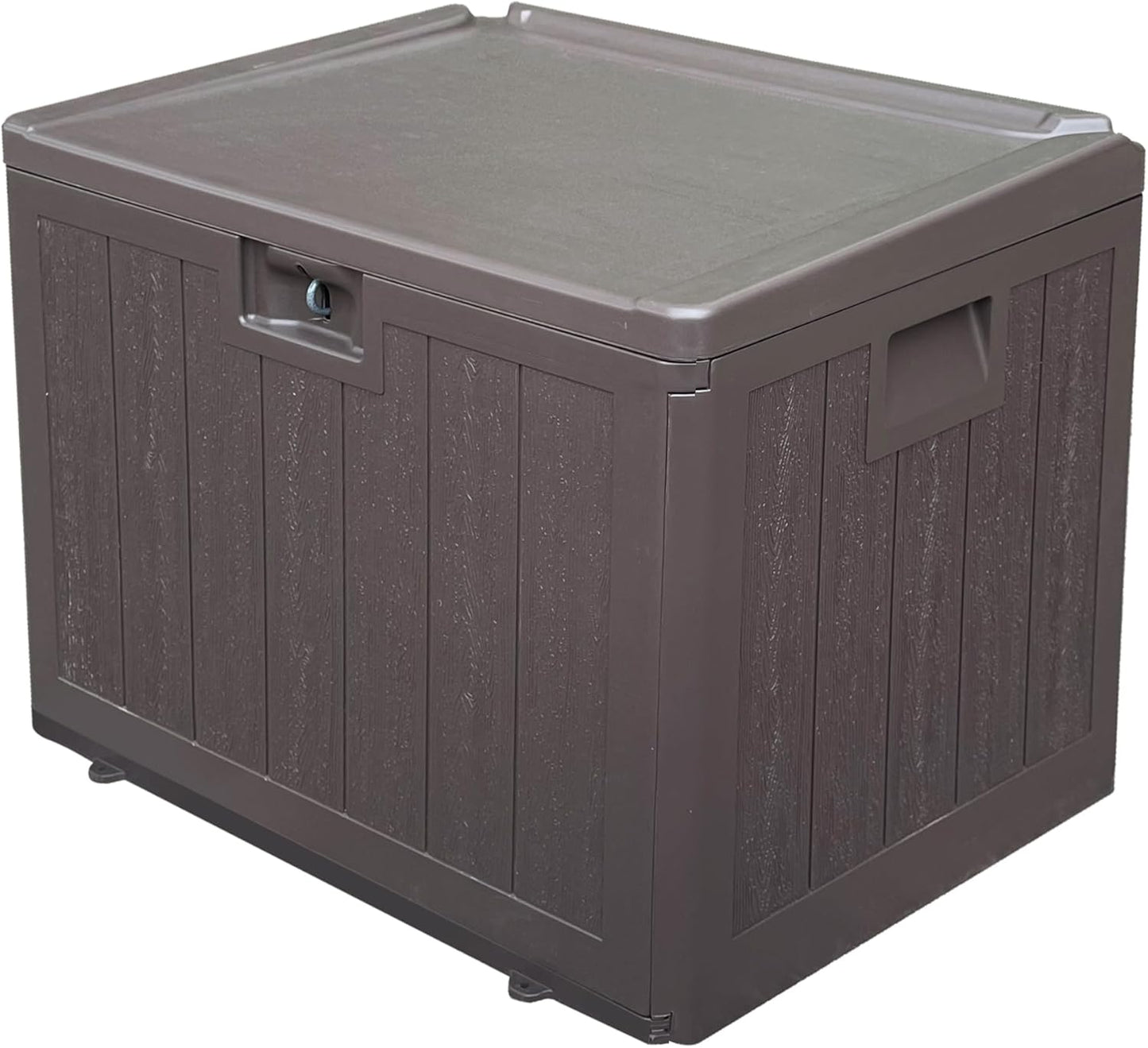 80 Gallon Outdoor Storage Box Waterproof Lockable Resin Deck Box Large, Patio Storage Bin for Pool Accessories Cushion Furniture, Garden Tools, UV-Resistant Outside Delivery Black