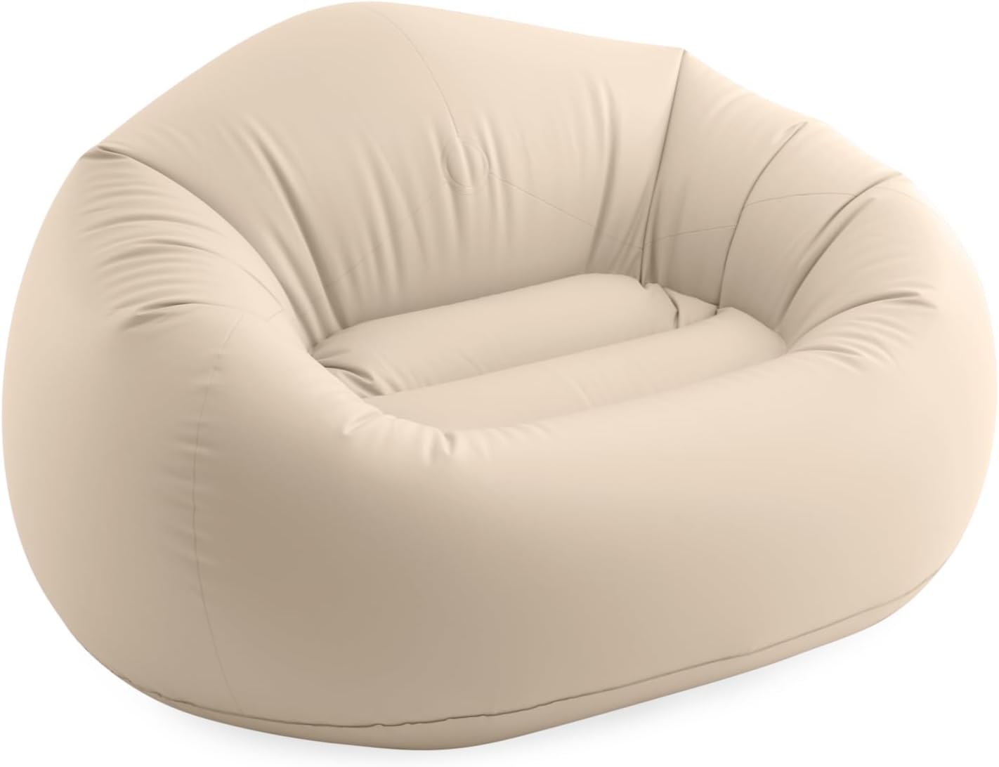 Intex 68579EP Beanless Bag Inflatable Lounge Chair: Corduroy Textured Flocking – Durable Vinyl – Folds Compactly – 220lb Weight Capacity – 45" x 45" x 28"