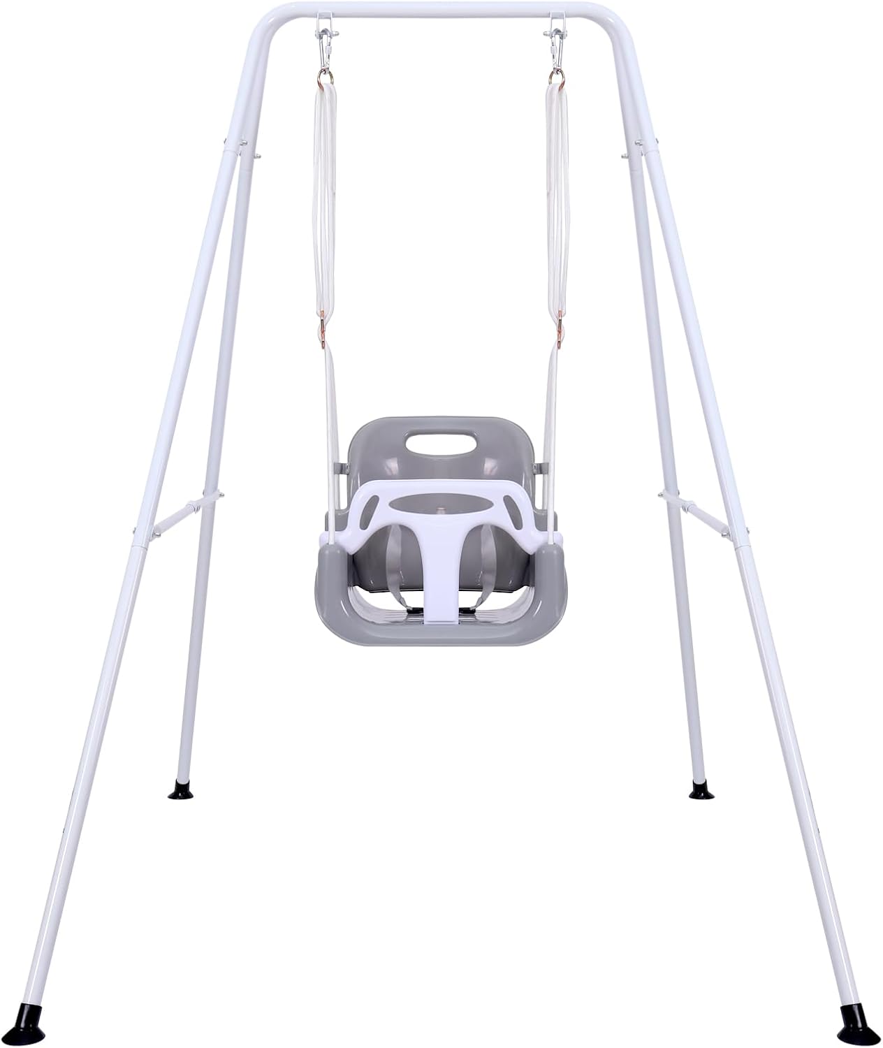 3-in-1 Toddler Swing Set, Metal A-Frame Hammock Chair Stand, Foldable Baby Swing Frame, Easy to Assemble & Store, Indoor/Outdoor Swing Stand for Toddler Baby Jumper Chair (SEAT)