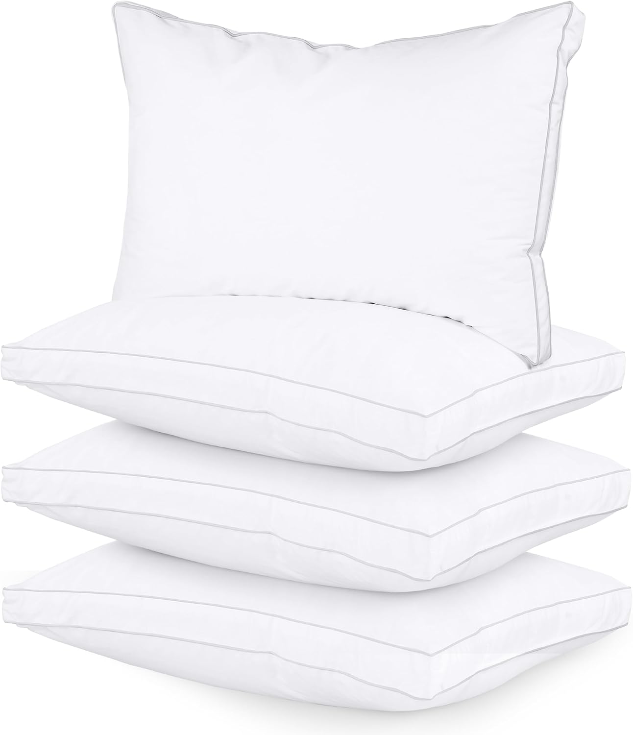 Utopia Bedding Bed Pillows for Sleeping Queen Size (White), Set of 2, Cooling Hotel Quality, Gusseted Pillow for Back, Stomach or Side Sleepers
