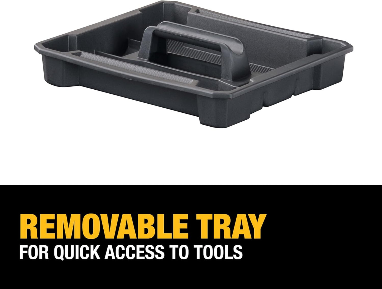 DEWALT TSTAK Tool Box, Extra Large Design, Removable Tray for Easy Access to Tools, Water and Debris Resistant (DWST17806)