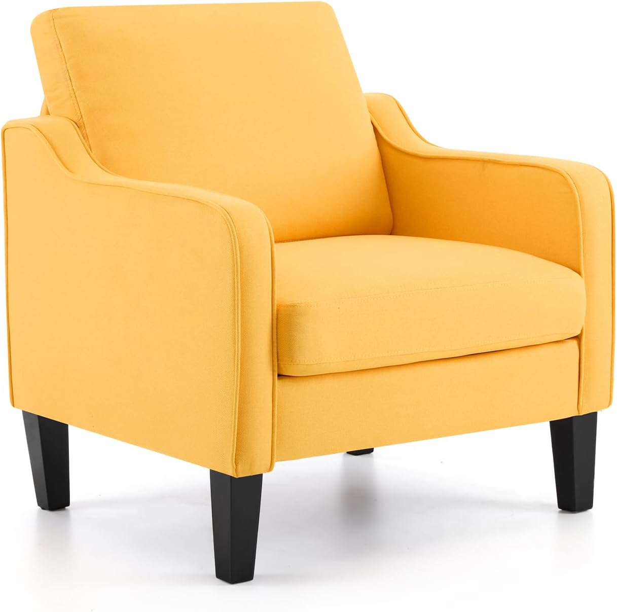 VINGLI Accent Chairs for Living Room Chairs Reading Chair Mid Century Modern Chair Soft Chenille Sofa Chair Upholstered Arm Chair Comfy Chair Side Chair (Light Grey Chenille)