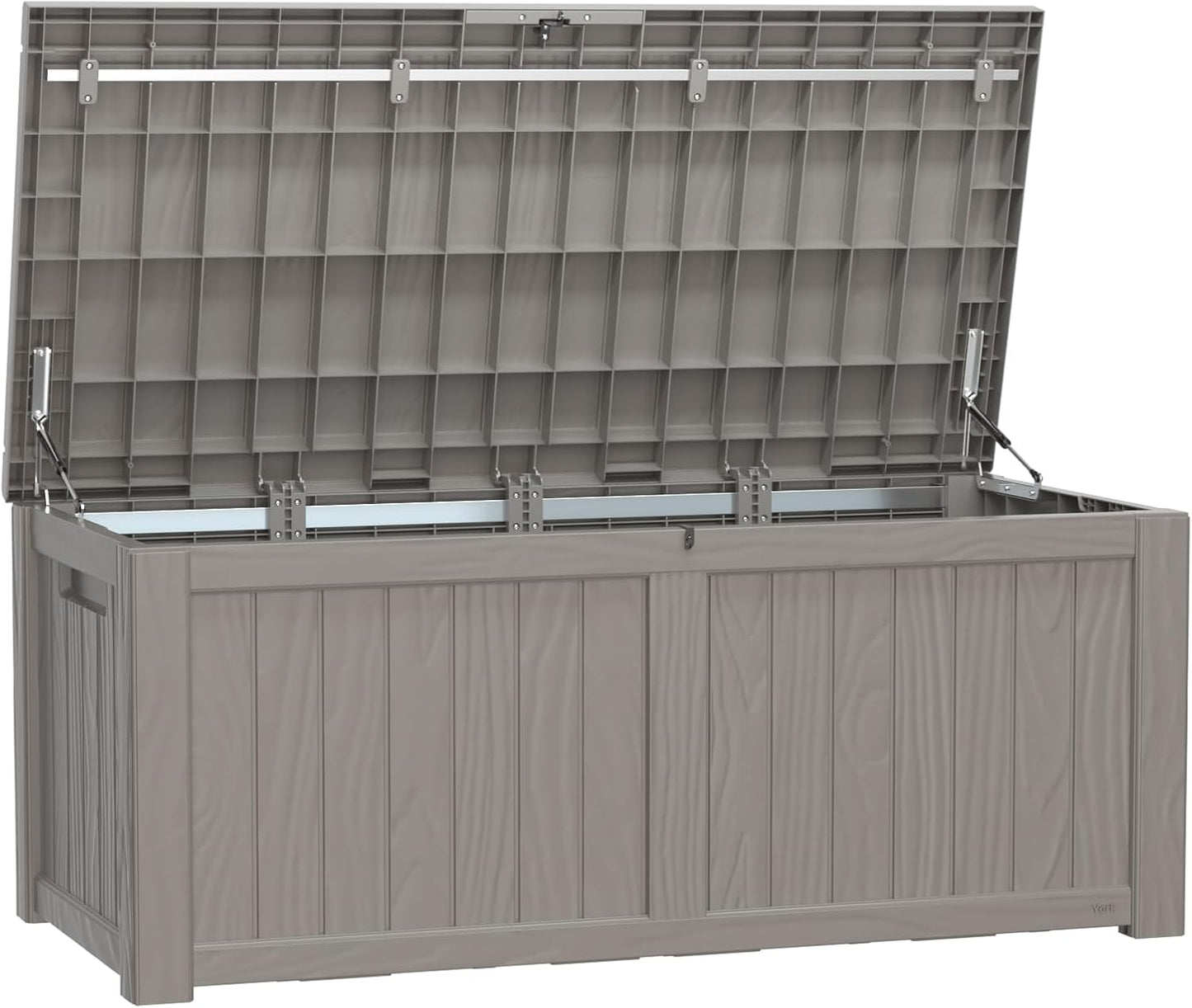 Vixzen 45 Gallon Resin Deck Box, Lockable Outdoor Storage Box for Patio Cushions Storage Furniture,Garden Tools, Pool Supplies, Weatherproof and UV Resistant