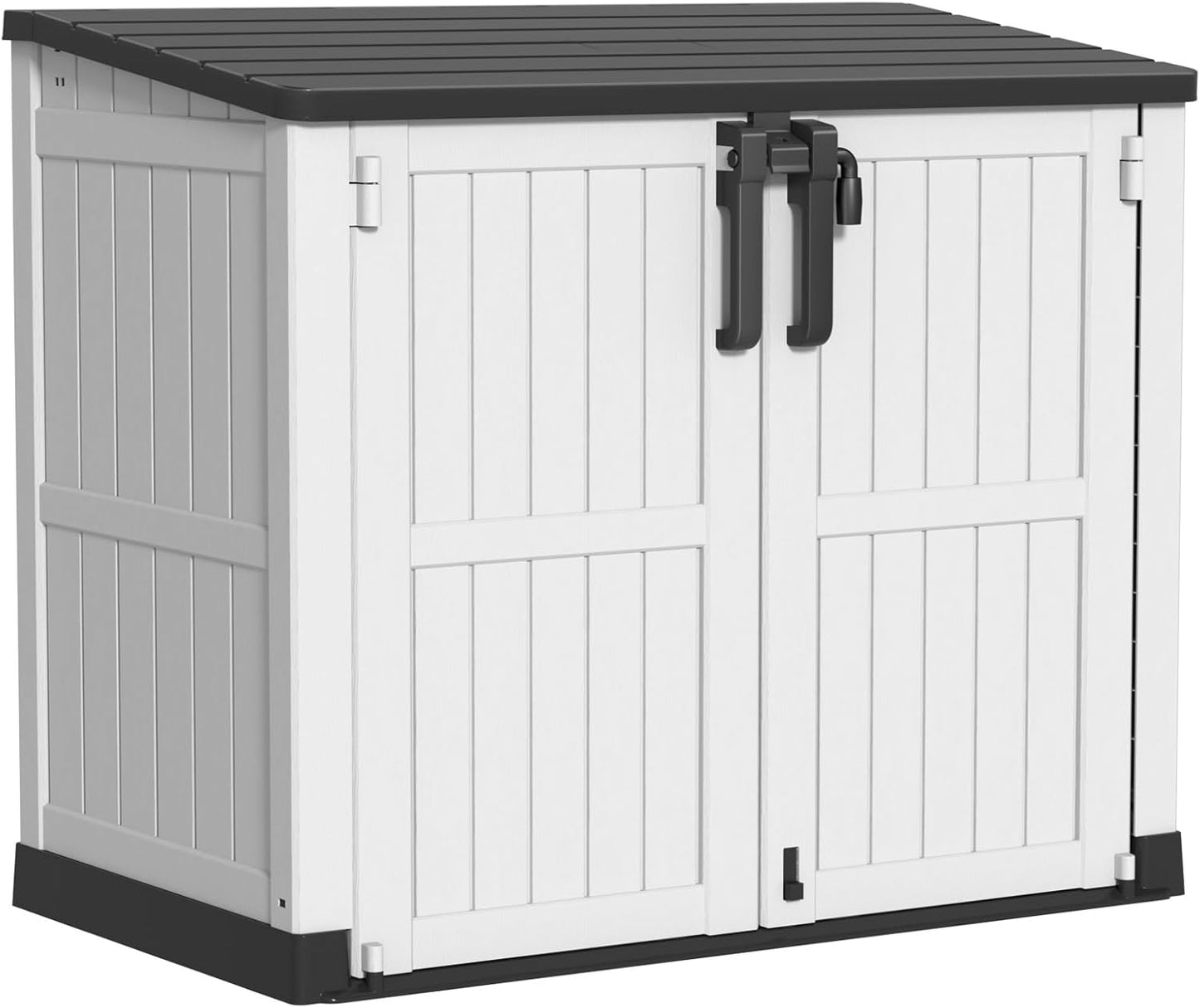 Vixzen 45 Gallon Resin Deck Box, Lockable Outdoor Storage Box for Patio Cushions Storage Furniture,Garden Tools, Pool Supplies, Weatherproof and UV Resistant