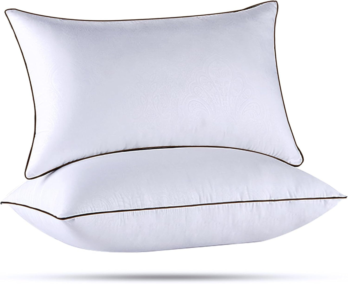 HUXMEYSON Pillows Standard Size Set of 4, Bed Pillows Set of 4, Down Alternative Luxury Hotel Pillows for Sleeping and for Side and Back Sleepers