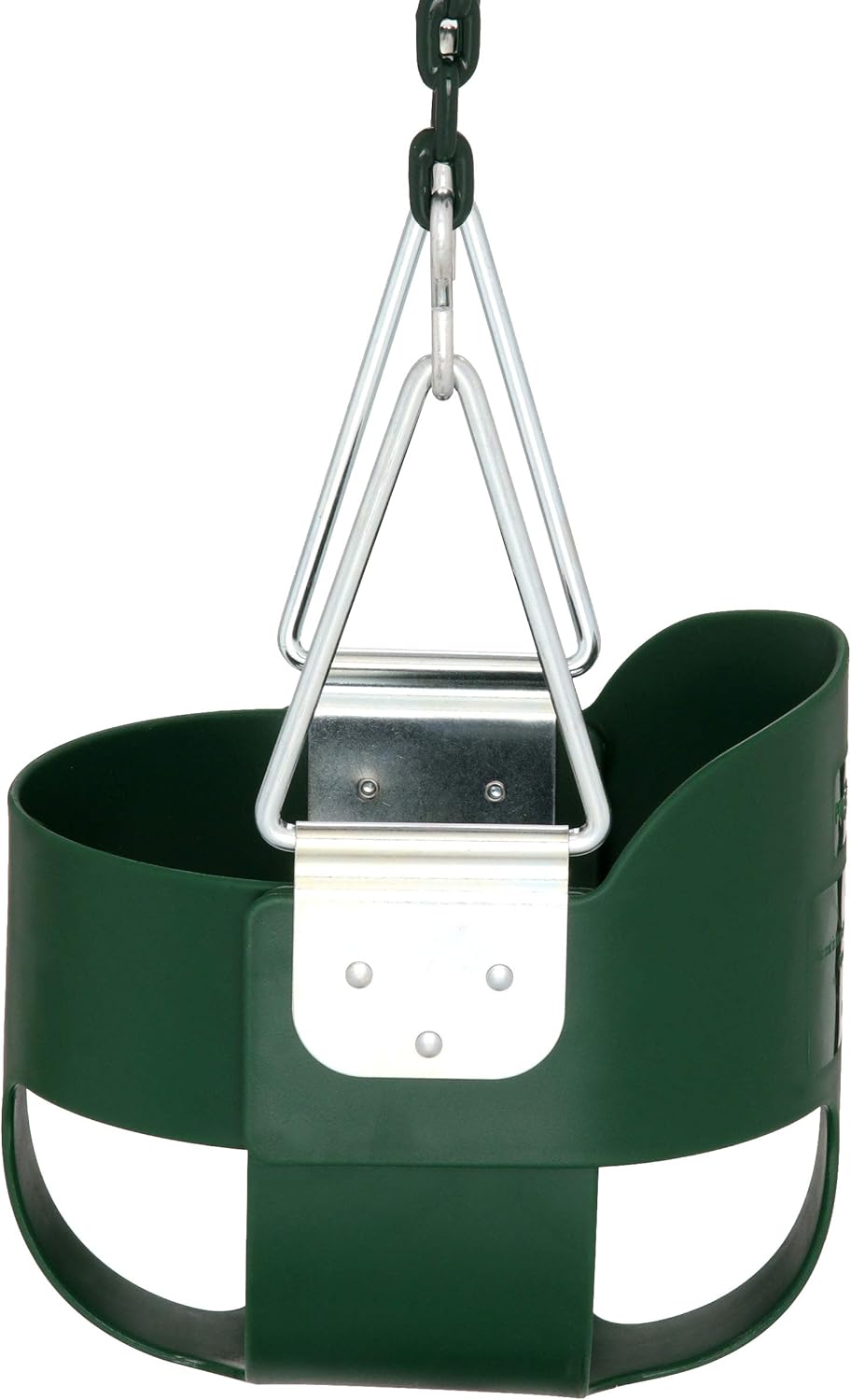 Gorilla Playsets 04-0008-G/G Full Bucket Toddler Swing, Bucket, Green 60" Plastic Coated Chains, 50 Lb Capacity