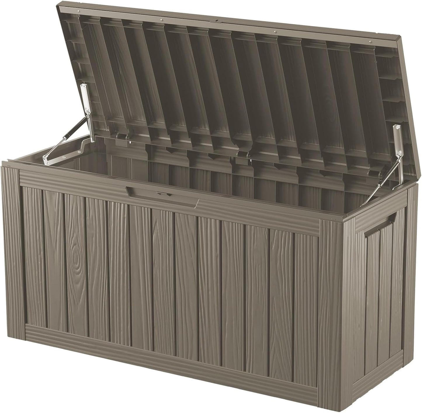 80 Gallon Outdoor Storage Box Waterproof Lockable Resin Deck Box Large, Patio Storage Bin for Pool Accessories Cushion Furniture, Garden Tools, UV-Resistant Outside Delivery Black
