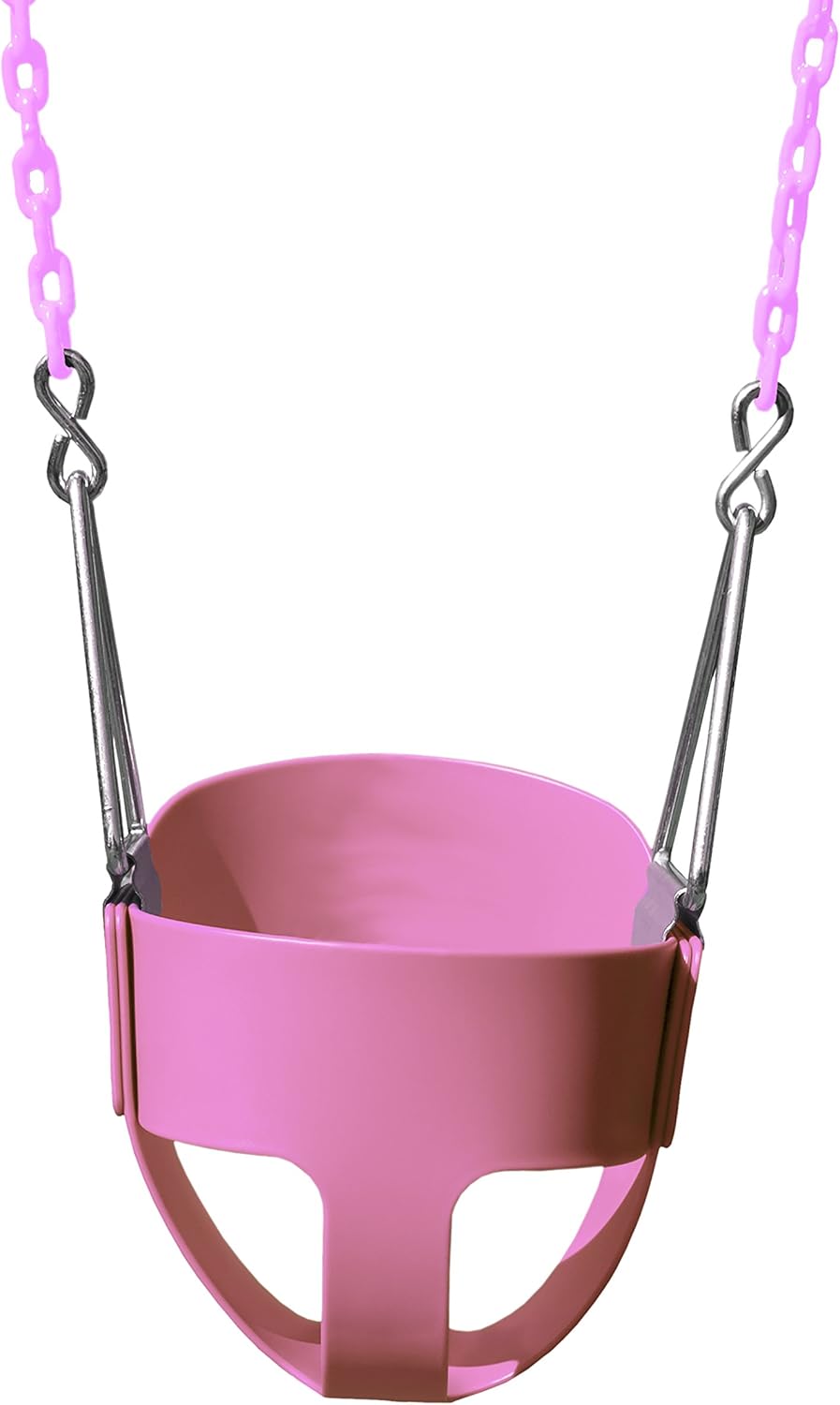Gorilla Playsets 04-0008-G/G Full Bucket Toddler Swing, Bucket, Green 60" Plastic Coated Chains, 50 Lb Capacity