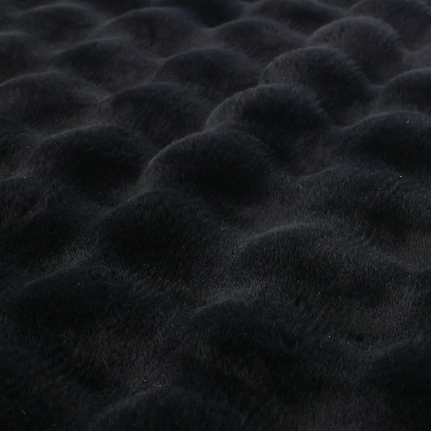 Fuzzy Cozy Super Soft Faux Fur Blanket Black 50x60 Inch Fluffy Plush Thick Throw Blanket for Couch Bed Sofa