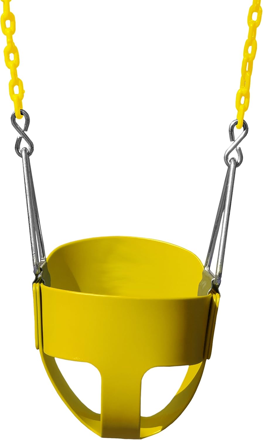 Gorilla Playsets 04-0008-G/G Full Bucket Toddler Swing, Bucket, Green 60" Plastic Coated Chains, 50 Lb Capacity