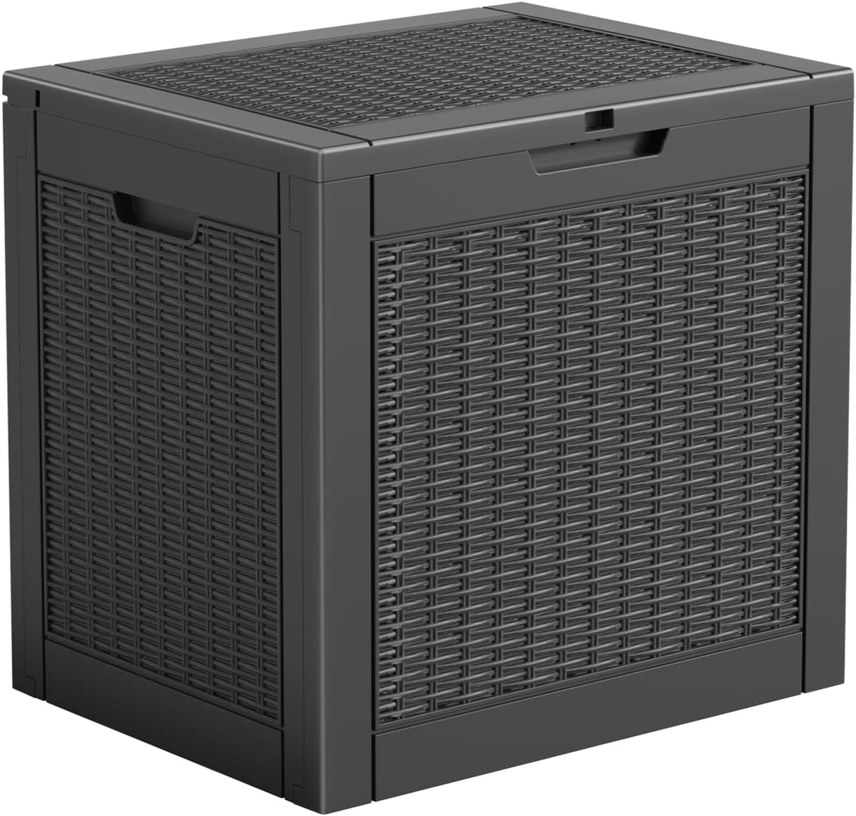 Vixzen 45 Gallon Resin Deck Box, Lockable Outdoor Storage Box for Patio Cushions Storage Furniture,Garden Tools, Pool Supplies, Weatherproof and UV Resistant