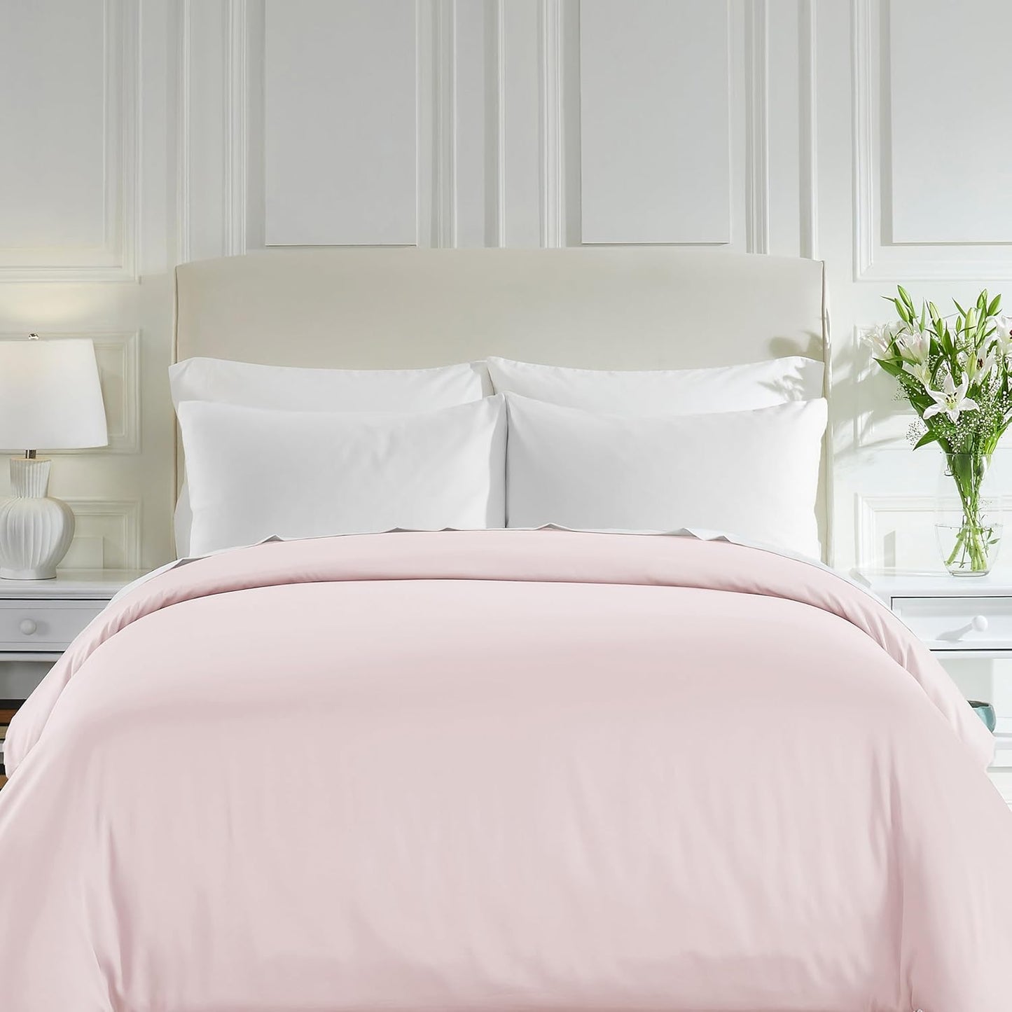 California Design Den Duvet Cover King Size Only - Winner Good Housekeeping Best Bedding Awards 2025, Premium 400 Thread Count Sateen, 100% Cotton Duvet Covers, Button Closure & Corner Ties - White