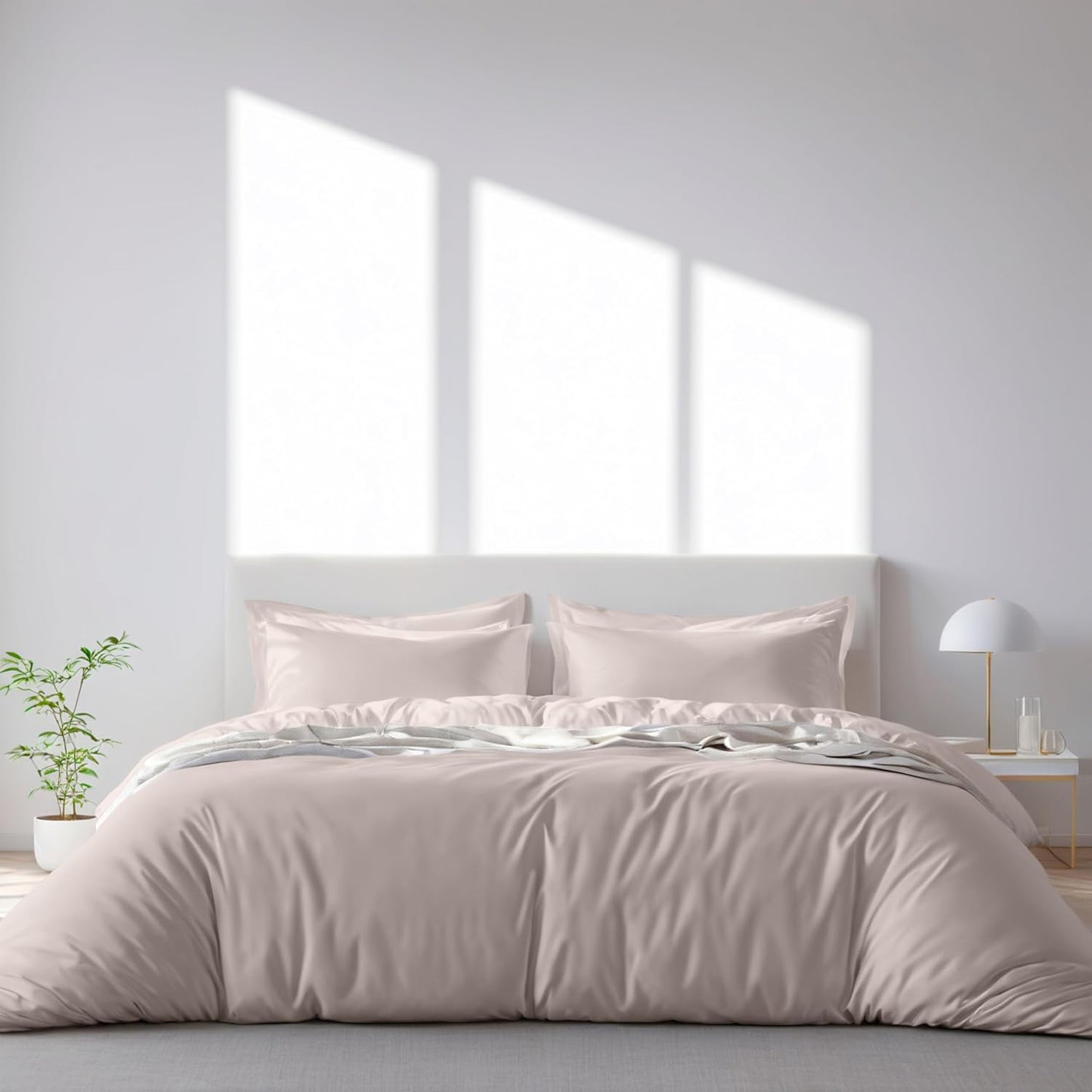 White Classic Dark Green Duvet Cover Queen Size, Microfiber Duvet Cover with Zipper, Duvet Cover Set with 2 Pillow Shams, Luxury Soft Comforter Cover Queen Size, 90 x 90 | Comforter Not Included