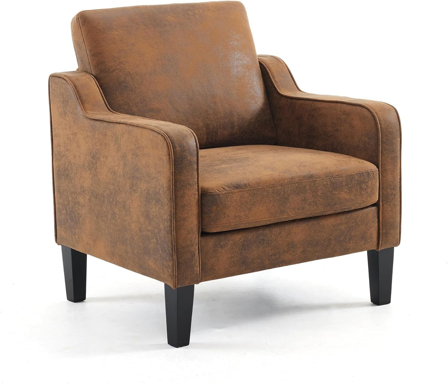 VINGLI Accent Chairs for Living Room Chairs Reading Chair Mid Century Modern Chair Soft Chenille Sofa Chair Upholstered Arm Chair Comfy Chair Side Chair (Light Grey Chenille)