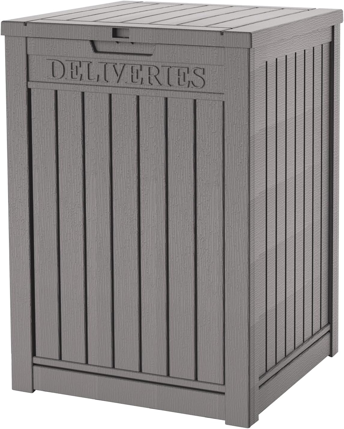 80 Gallon Outdoor Storage Box Waterproof Lockable Resin Deck Box Large, Patio Storage Bin for Pool Accessories Cushion Furniture, Garden Tools, UV-Resistant Outside Delivery Black