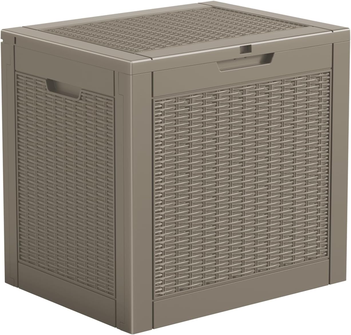 Vixzen 45 Gallon Resin Deck Box, Lockable Outdoor Storage Box for Patio Cushions Storage Furniture,Garden Tools, Pool Supplies, Weatherproof and UV Resistant