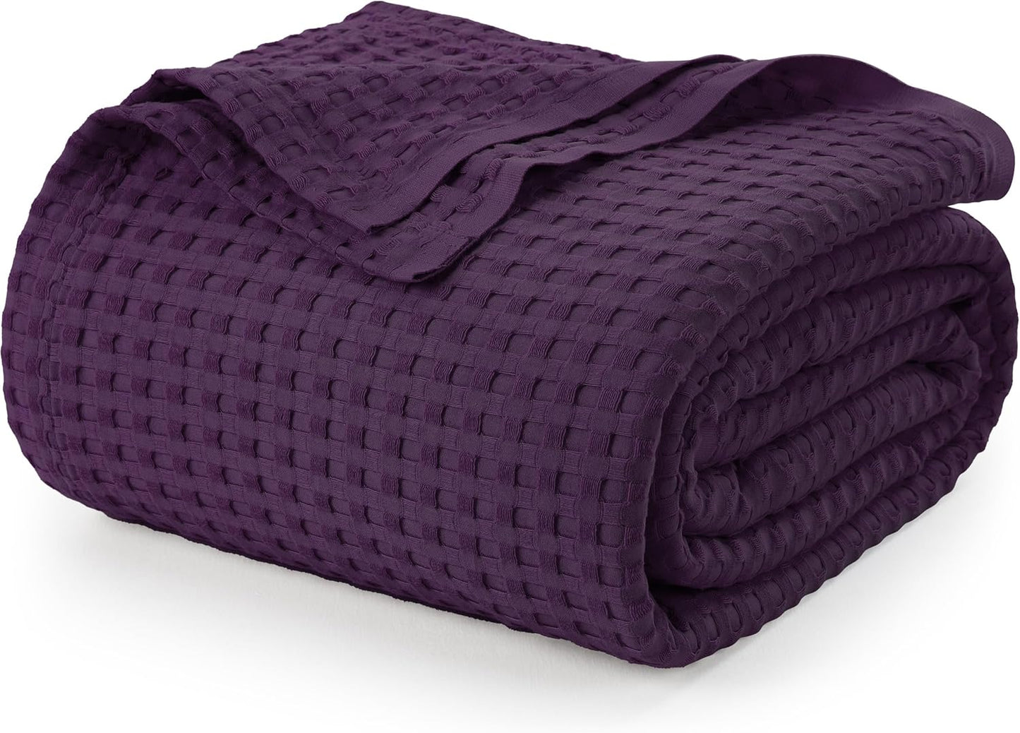 Utopia Bedding White 100% Cotton Waffle Blanket 300 GSM [King - 90x108 Inch] Soft Lightweight Breathable Bed Blanket for All Season