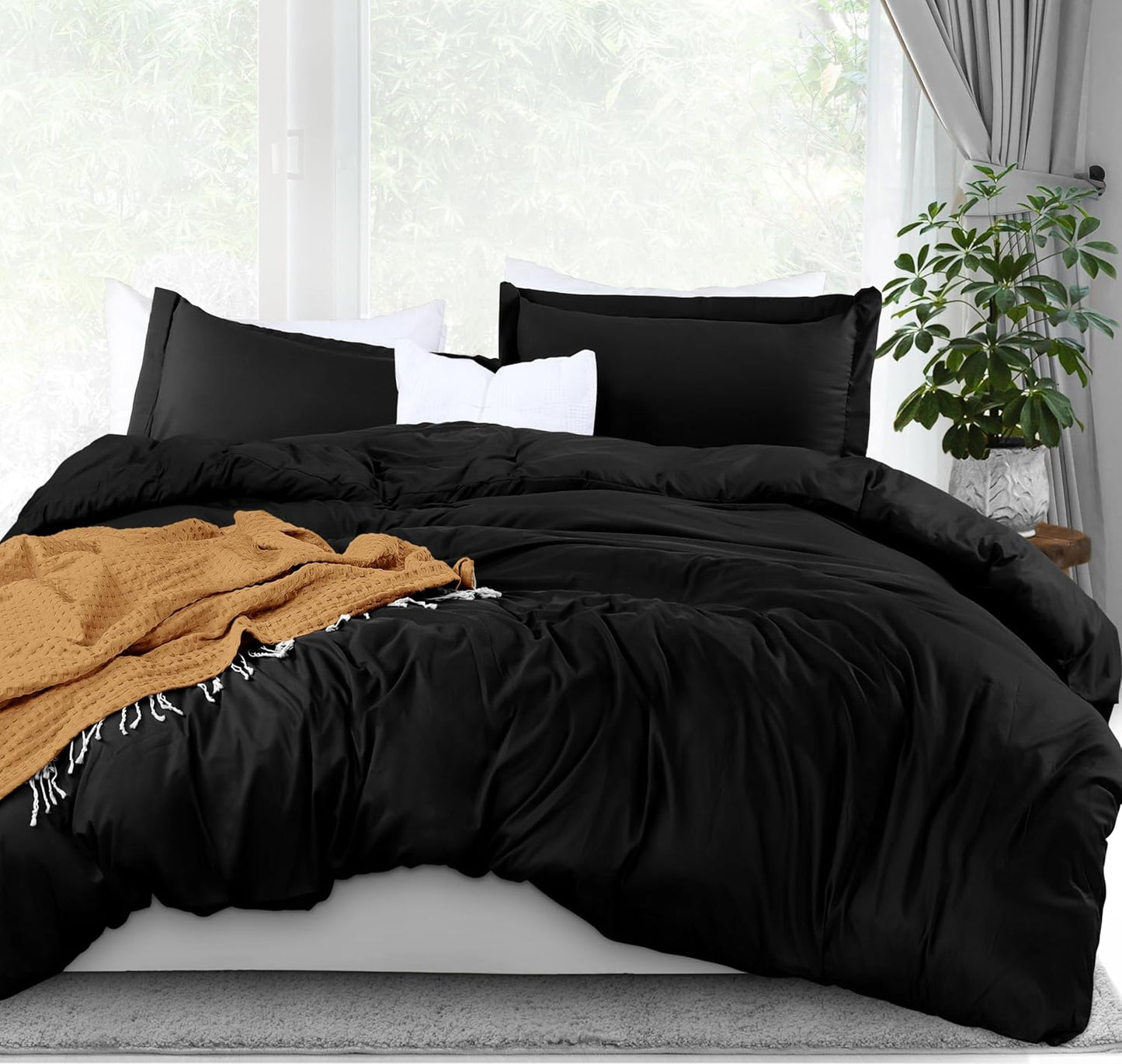 Utopia Bedding Duvet Cover Queen Size - 3 Piece with Zipper Closure - 1 Comforter Cover 90X90 Inches & 2 Pillow Shams 20X26 Inches (White) Comforter Not Included