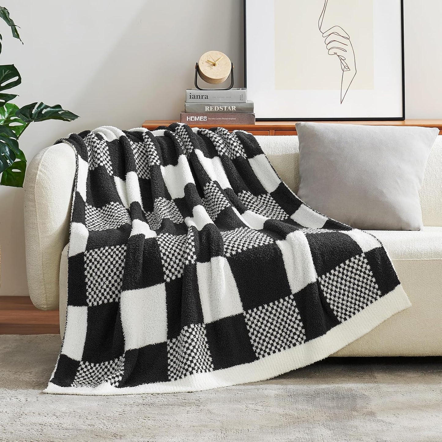 Snuggle Sac Leopard Throw Blanket for Couch Bed Sofa 50x60 inches, Reversible Beige Leopard Blanket Ultra Soft Cozy Blankets for Women Mothers Birthday Gifts
