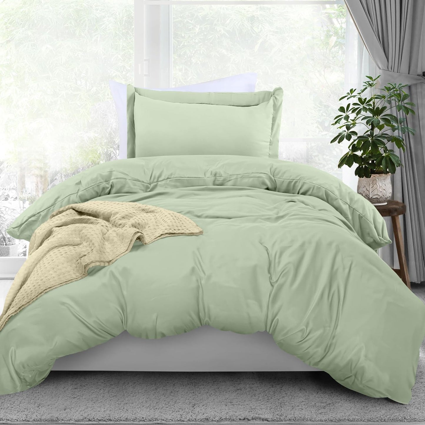 Utopia Bedding Duvet Cover Queen Size - 3 Piece with Zipper Closure - 1 Comforter Cover 90X90 Inches & 2 Pillow Shams 20X26 Inches (White) Comforter Not Included