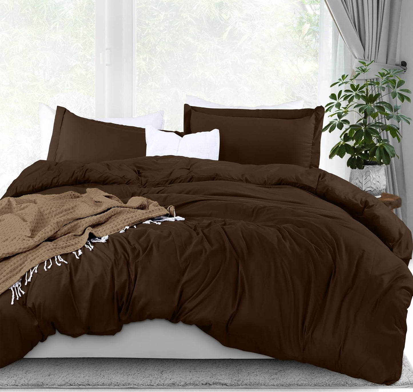 Utopia Bedding Duvet Cover Queen Size - 3 Piece with Zipper Closure - 1 Comforter Cover 90X90 Inches & 2 Pillow Shams 20X26 Inches (White) Comforter Not Included