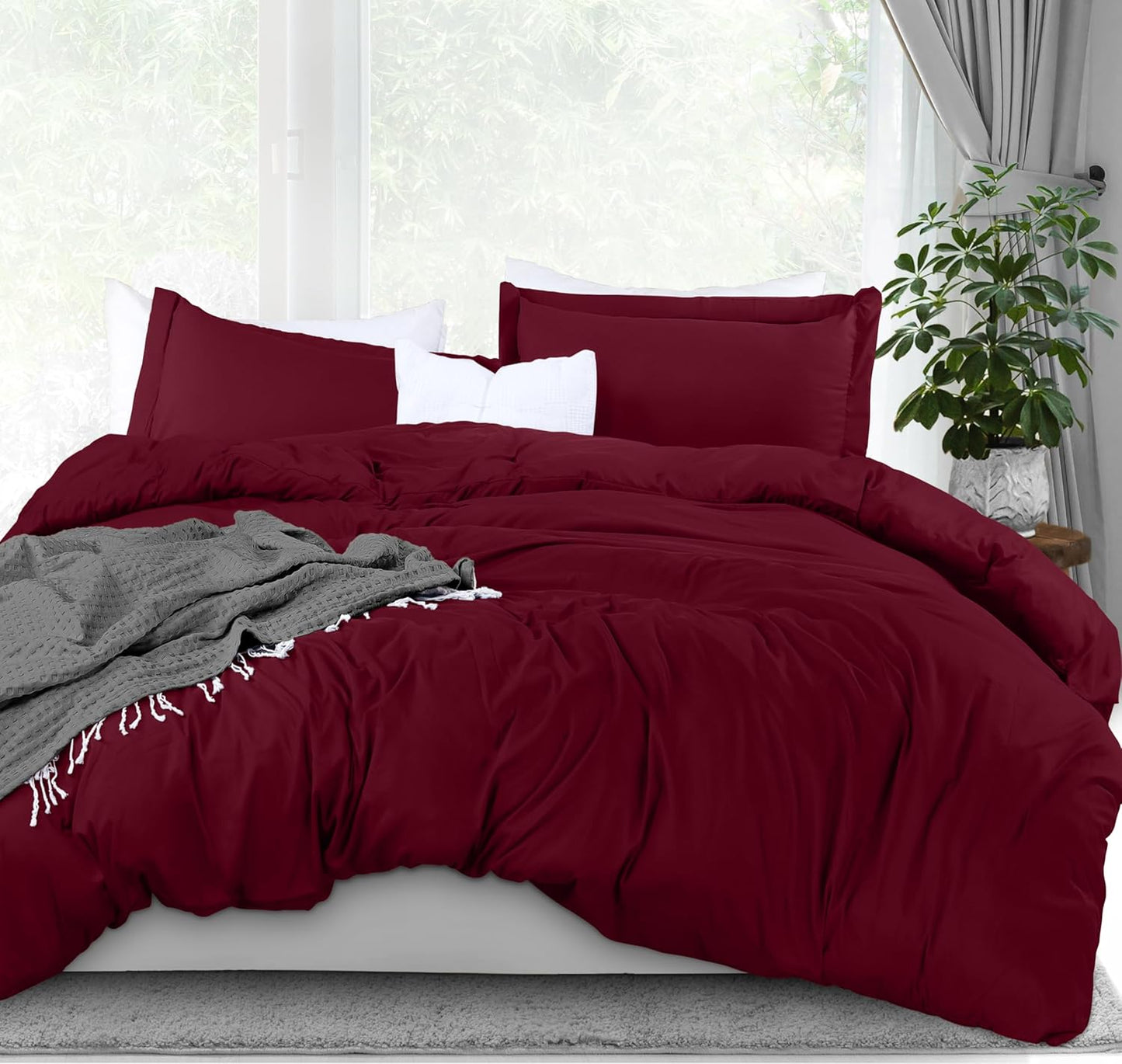 Utopia Bedding Duvet Cover Queen Size - 3 Piece with Zipper Closure - 1 Comforter Cover 90X90 Inches & 2 Pillow Shams 20X26 Inches (White) Comforter Not Included