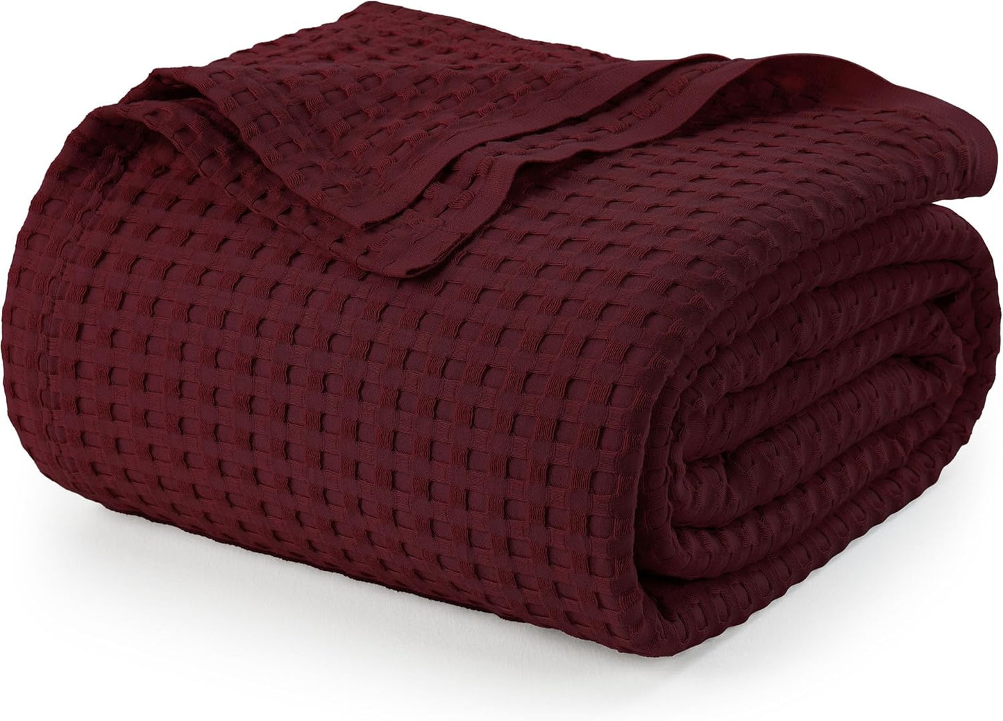 Utopia Bedding White 100% Cotton Waffle Blanket 300 GSM [King - 90x108 Inch] Soft Lightweight Breathable Bed Blanket for All Season