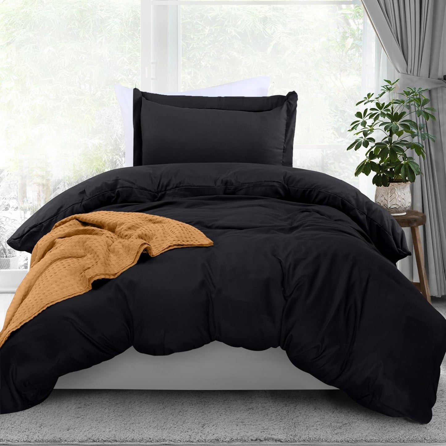 Utopia Bedding Duvet Cover Queen Size - 3 Piece with Zipper Closure - 1 Comforter Cover 90X90 Inches & 2 Pillow Shams 20X26 Inches (White) Comforter Not Included