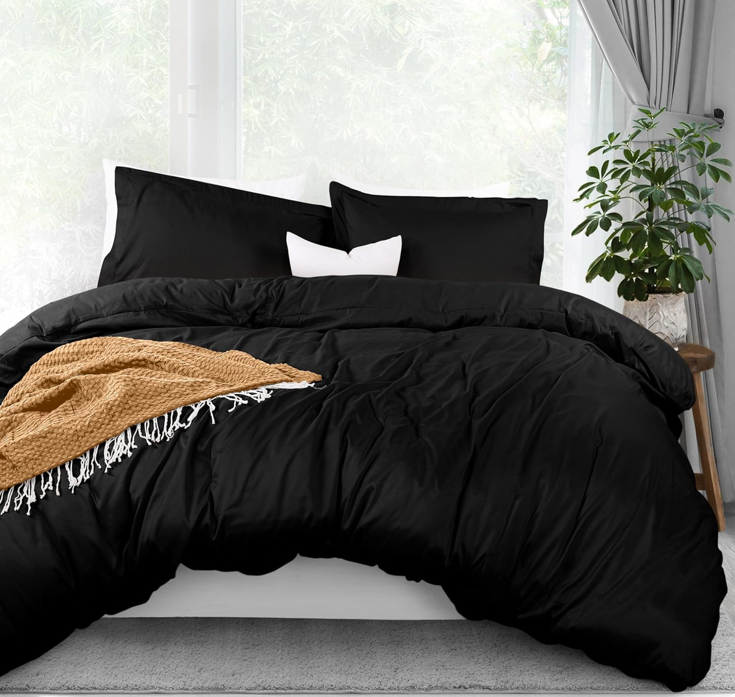 Utopia Bedding Duvet Cover Queen Size - 3 Piece with Zipper Closure - 1 Comforter Cover 90X90 Inches & 2 Pillow Shams 20X26 Inches (White) Comforter Not Included