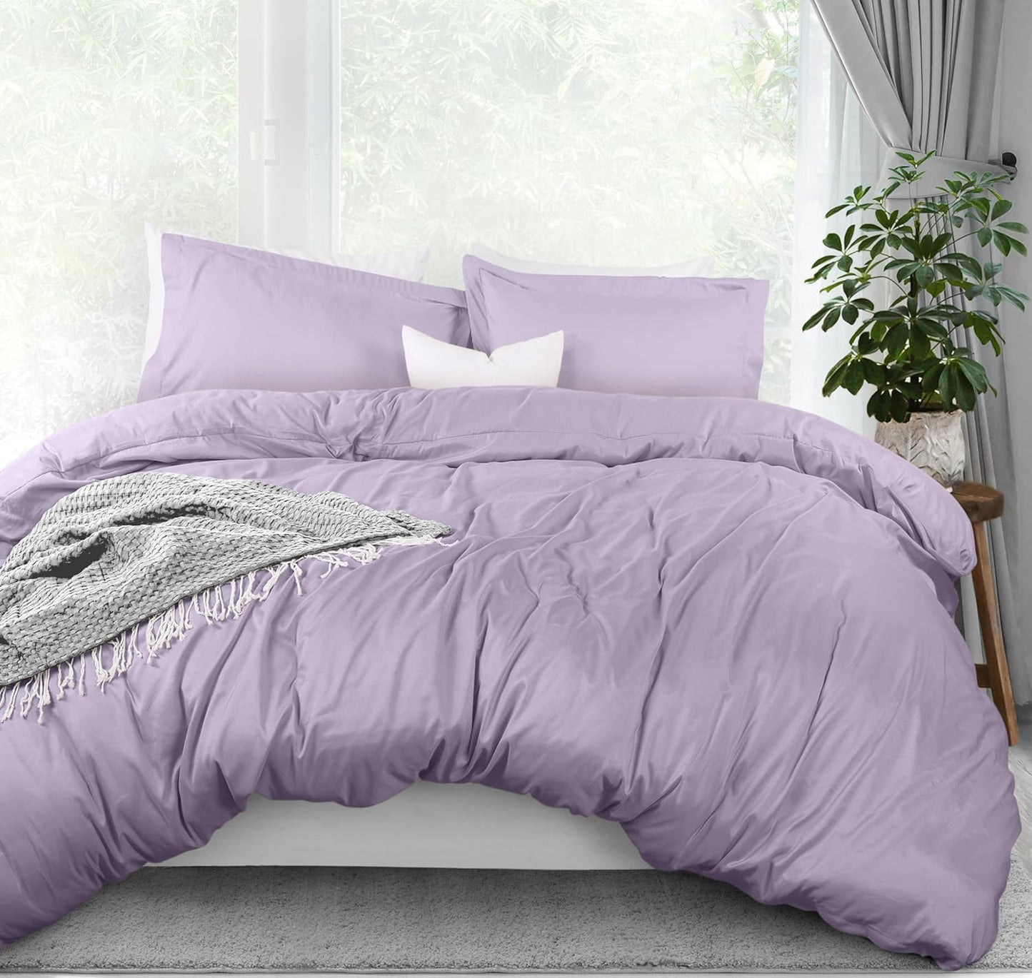 Utopia Bedding Duvet Cover Queen Size - 3 Piece with Zipper Closure - 1 Comforter Cover 90X90 Inches & 2 Pillow Shams 20X26 Inches (White) Comforter Not Included