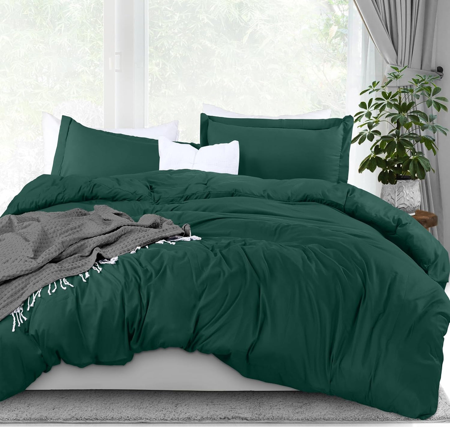 Utopia Bedding Duvet Cover Queen Size - 3 Piece with Zipper Closure - 1 Comforter Cover 90X90 Inches & 2 Pillow Shams 20X26 Inches (White) Comforter Not Included