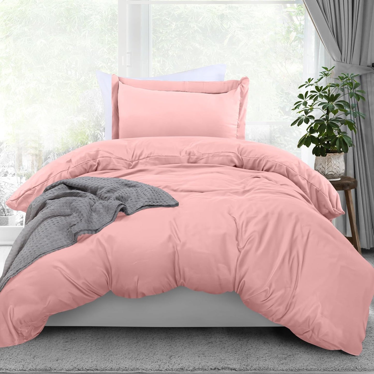 Utopia Bedding Duvet Cover Queen Size - 3 Piece with Zipper Closure - 1 Comforter Cover 90X90 Inches & 2 Pillow Shams 20X26 Inches (White) Comforter Not Included