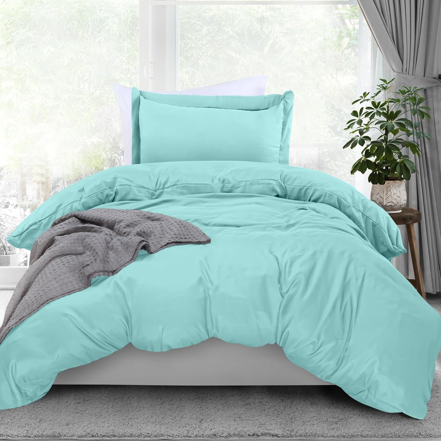 Utopia Bedding Duvet Cover Queen Size - 3 Piece with Zipper Closure - 1 Comforter Cover 90X90 Inches & 2 Pillow Shams 20X26 Inches (White) Comforter Not Included