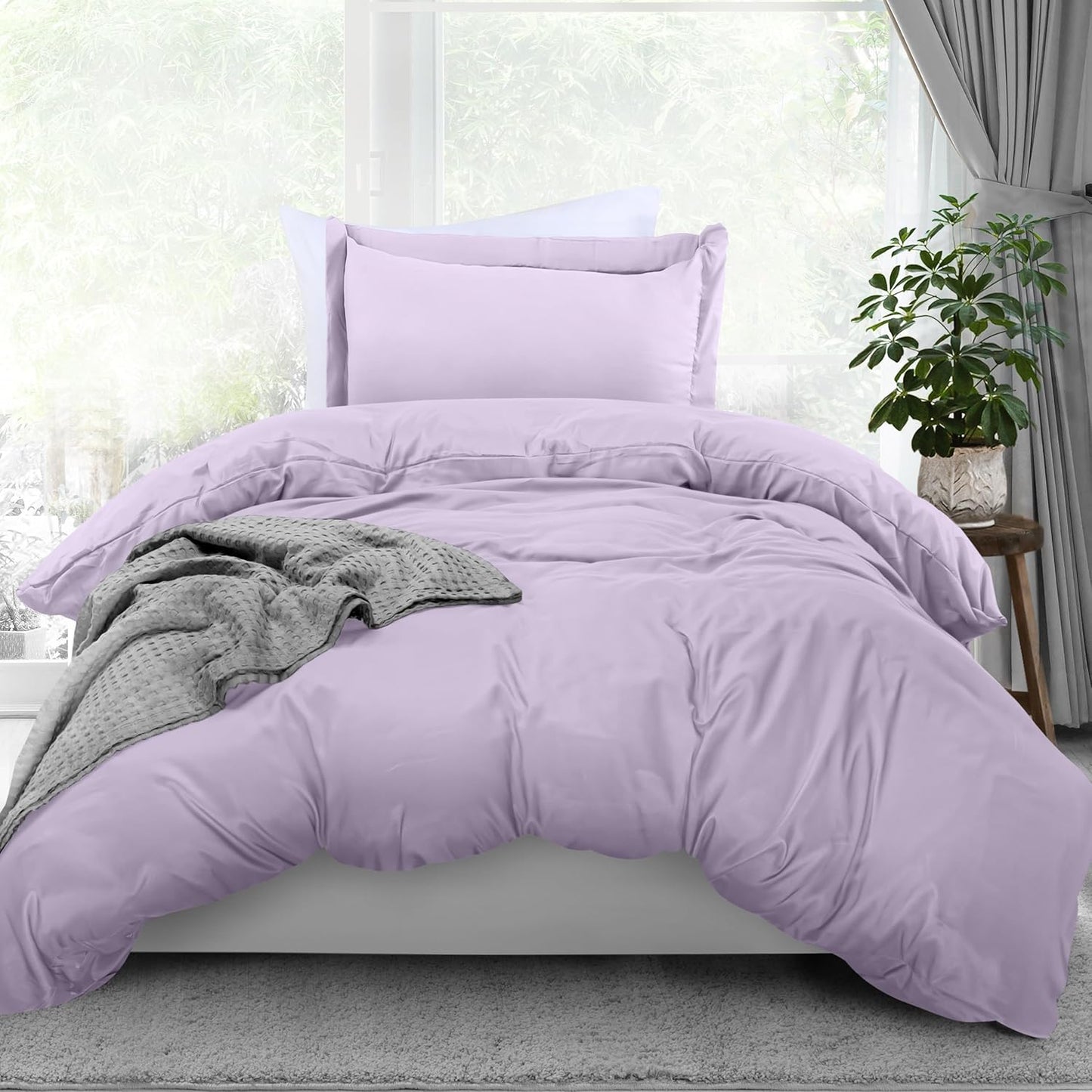 Utopia Bedding Duvet Cover Queen Size - 3 Piece with Zipper Closure - 1 Comforter Cover 90X90 Inches & 2 Pillow Shams 20X26 Inches (White) Comforter Not Included