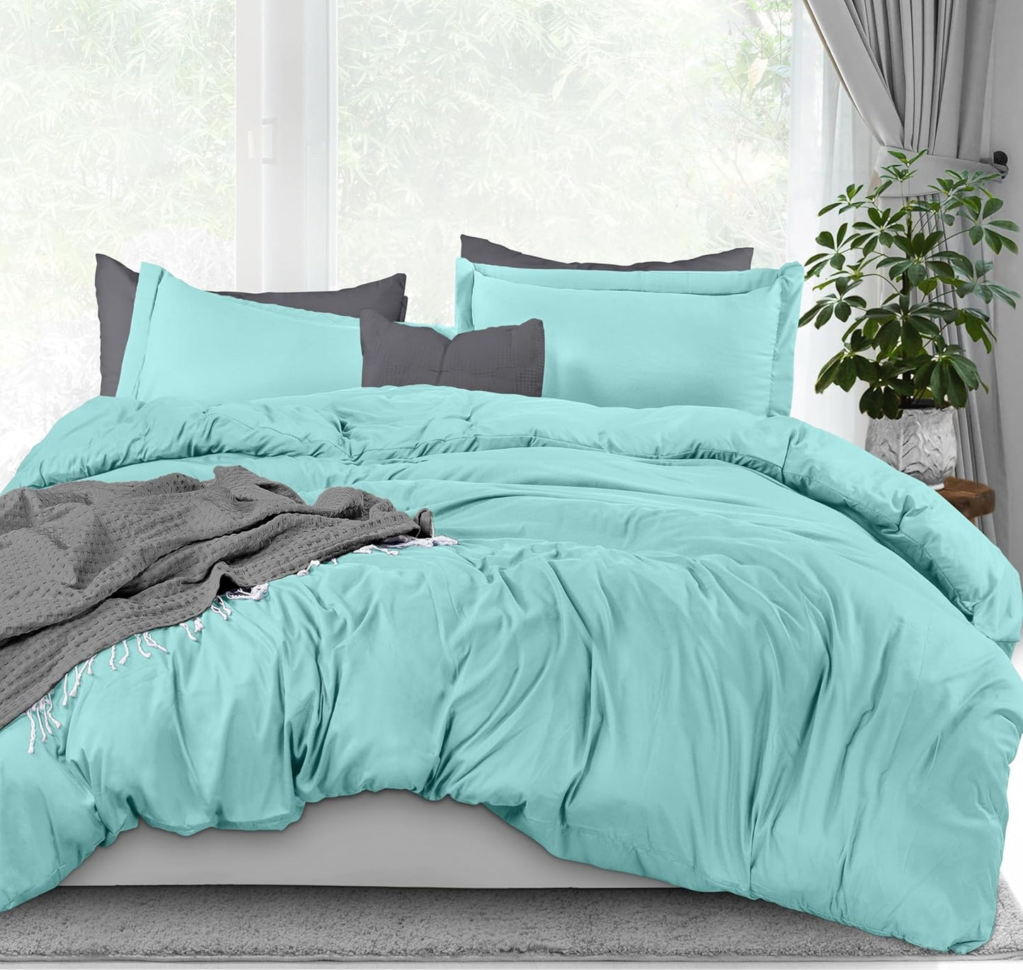 Utopia Bedding Duvet Cover Queen Size - 3 Piece with Zipper Closure - 1 Comforter Cover 90X90 Inches & 2 Pillow Shams 20X26 Inches (White) Comforter Not Included