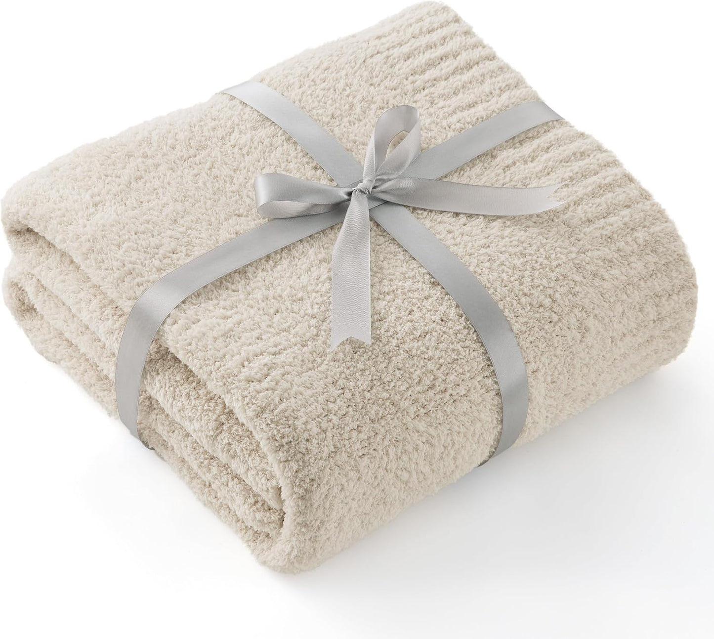 Bedsure Checkered Throw Blanket for Couch - Super Soft, Cozy & Warm Knit Blanket, Breathable, Lightweight & Fluffy for Bed & Sofa, Checkered Beige, 50x60 Inches