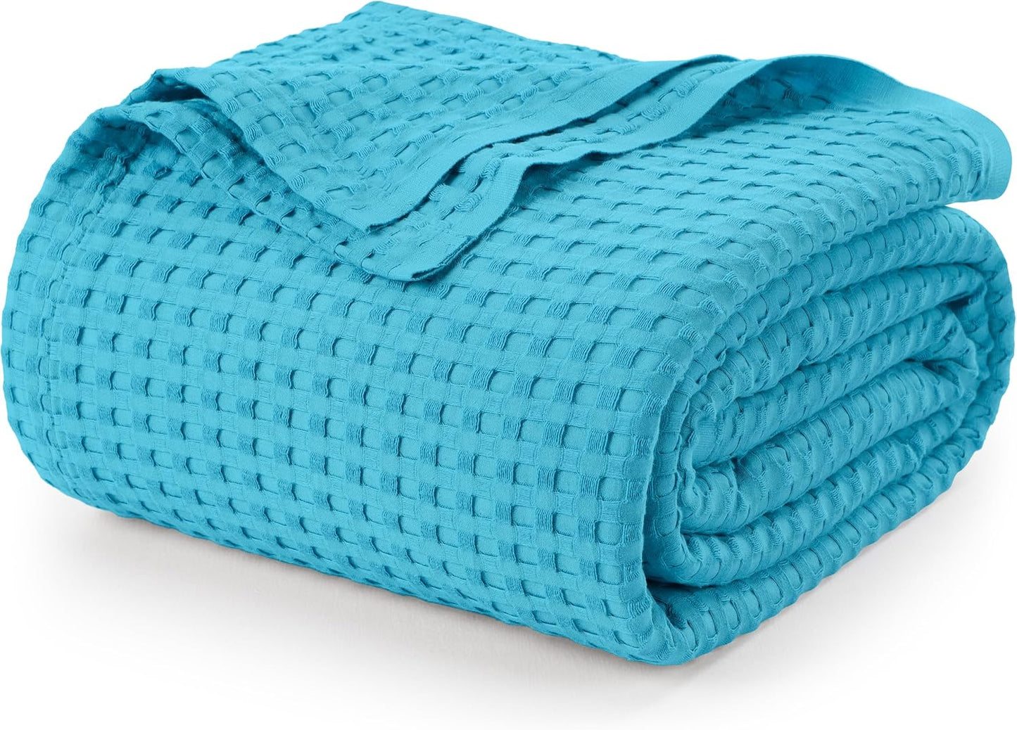 Utopia Bedding White 100% Cotton Waffle Blanket 300 GSM [King - 90x108 Inch] Soft Lightweight Breathable Bed Blanket for All Season