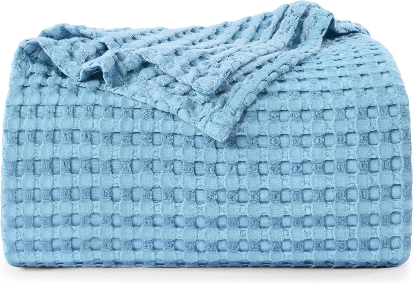 Utopia Bedding White 100% Cotton Waffle Blanket 300 GSM [King - 90x108 Inch] Soft Lightweight Breathable Bed Blanket for All Season