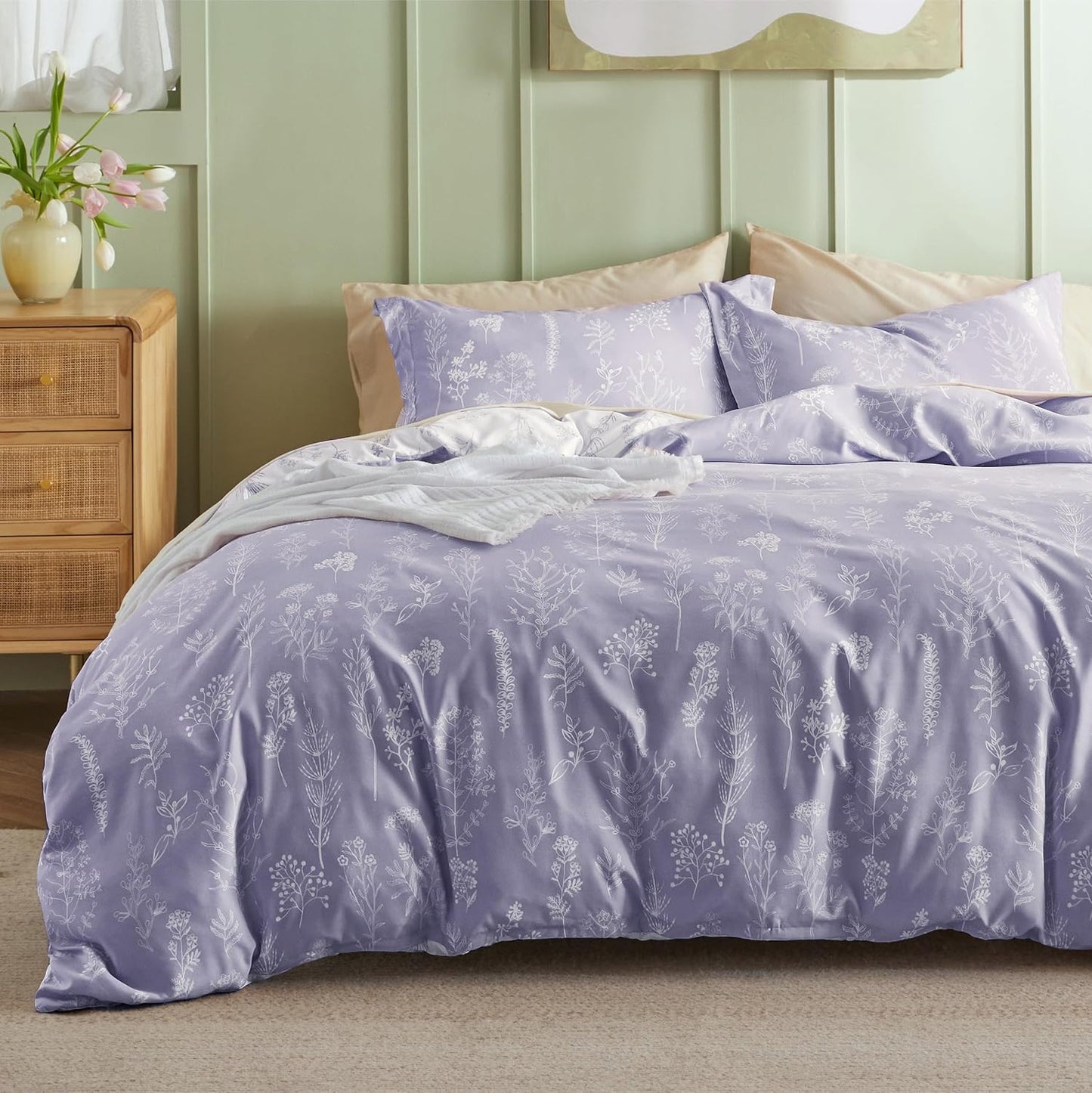Bedsure Duvet Cover Queen Size - Gingham Reversible Buffalo Plaid Duvet Cover Set with Zipper Closure, 3 Pieces Blue Bedding Set with 8 Corner Ties and 2 Pillow Shams 20"x26"