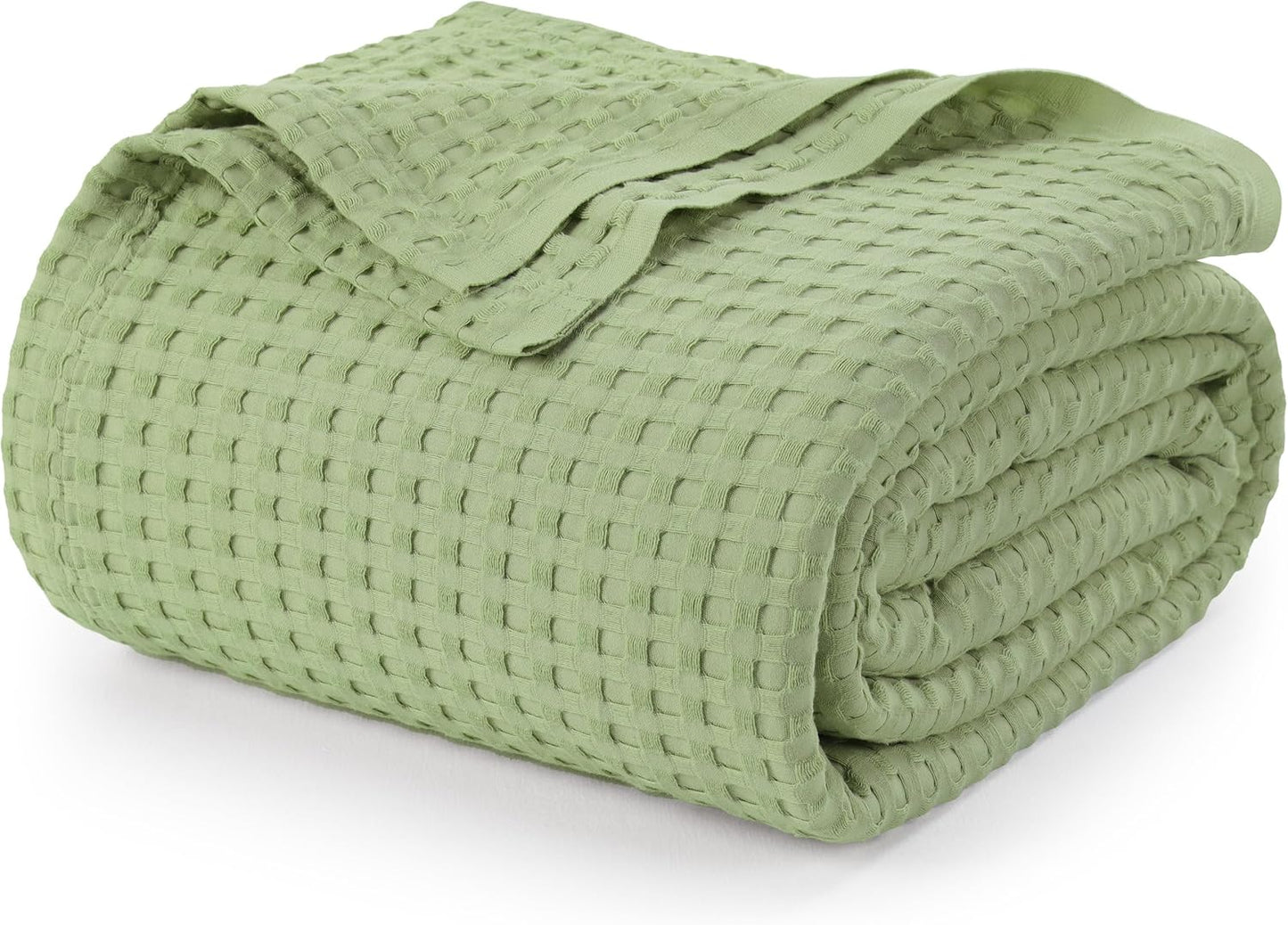 Utopia Bedding White 100% Cotton Waffle Blanket 300 GSM [King - 90x108 Inch] Soft Lightweight Breathable Bed Blanket for All Season