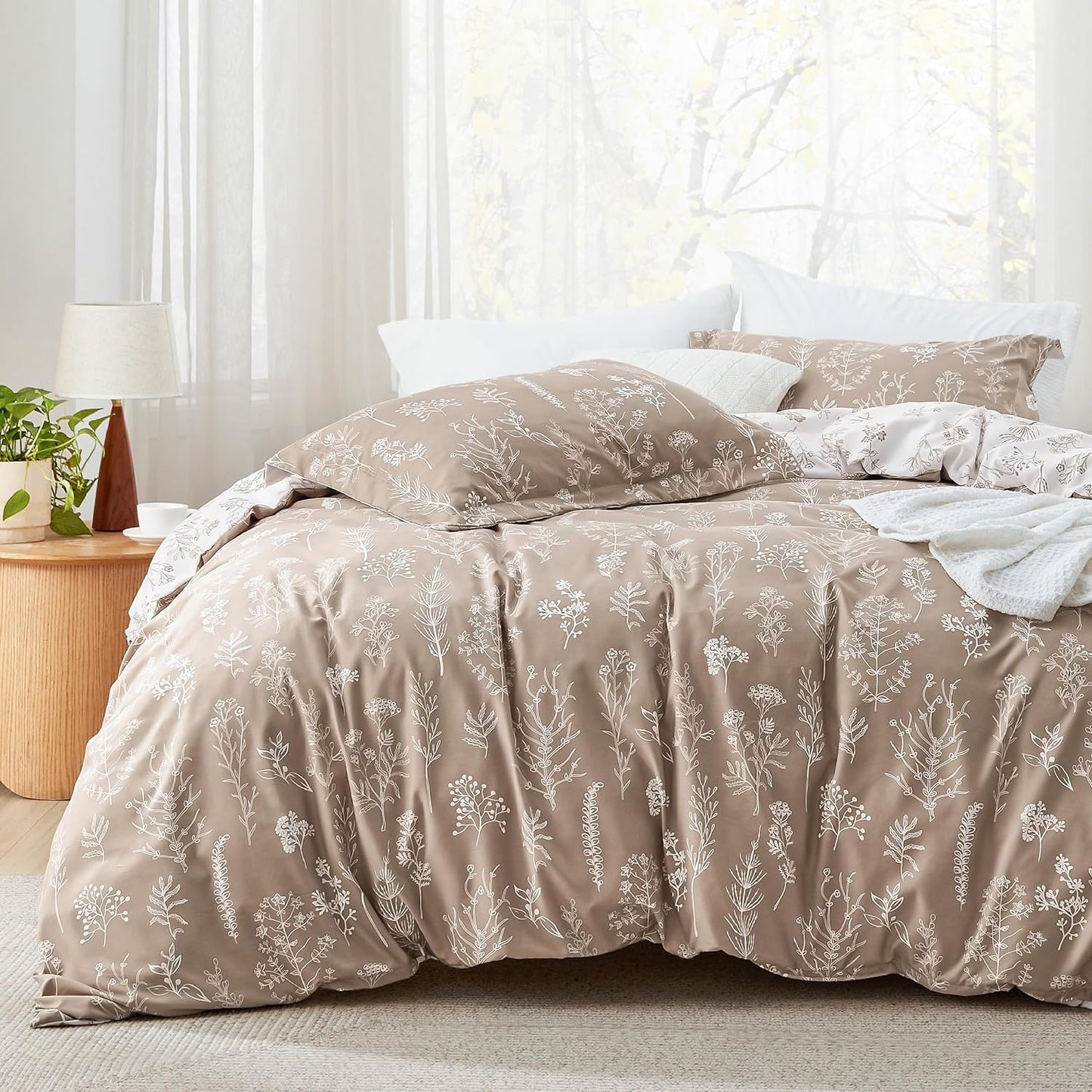 Bedsure Duvet Cover Queen Size - Gingham Reversible Buffalo Plaid Duvet Cover Set with Zipper Closure, 3 Pieces Blue Bedding Set with 8 Corner Ties and 2 Pillow Shams 20"x26"
