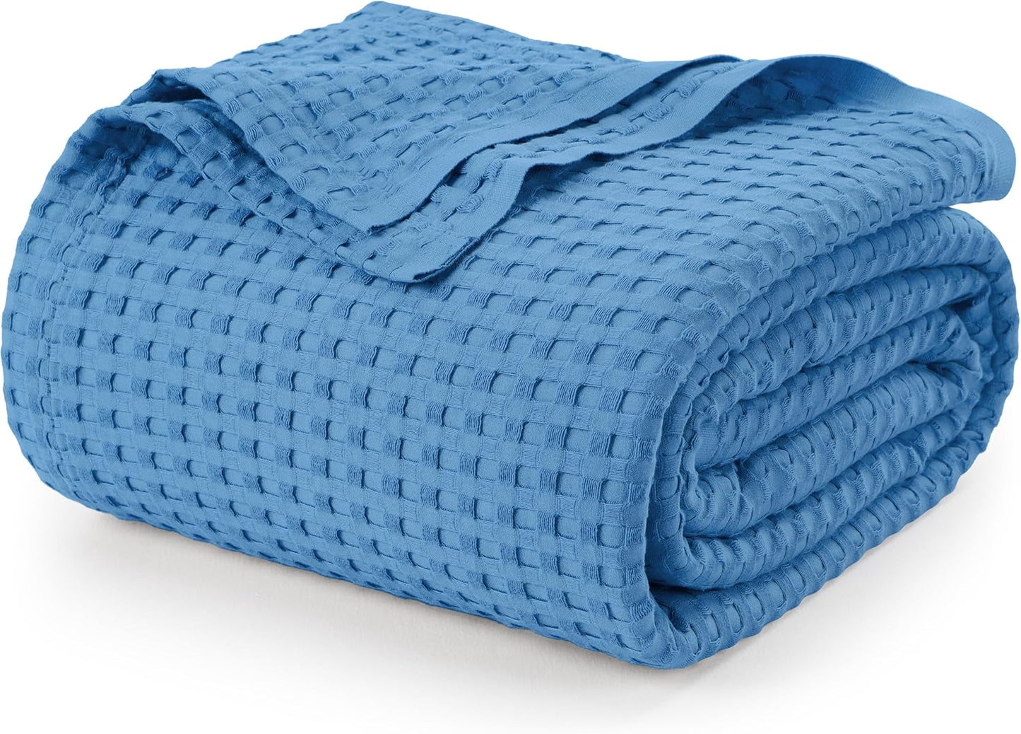 Utopia Bedding White 100% Cotton Waffle Blanket 300 GSM [King - 90x108 Inch] Soft Lightweight Breathable Bed Blanket for All Season
