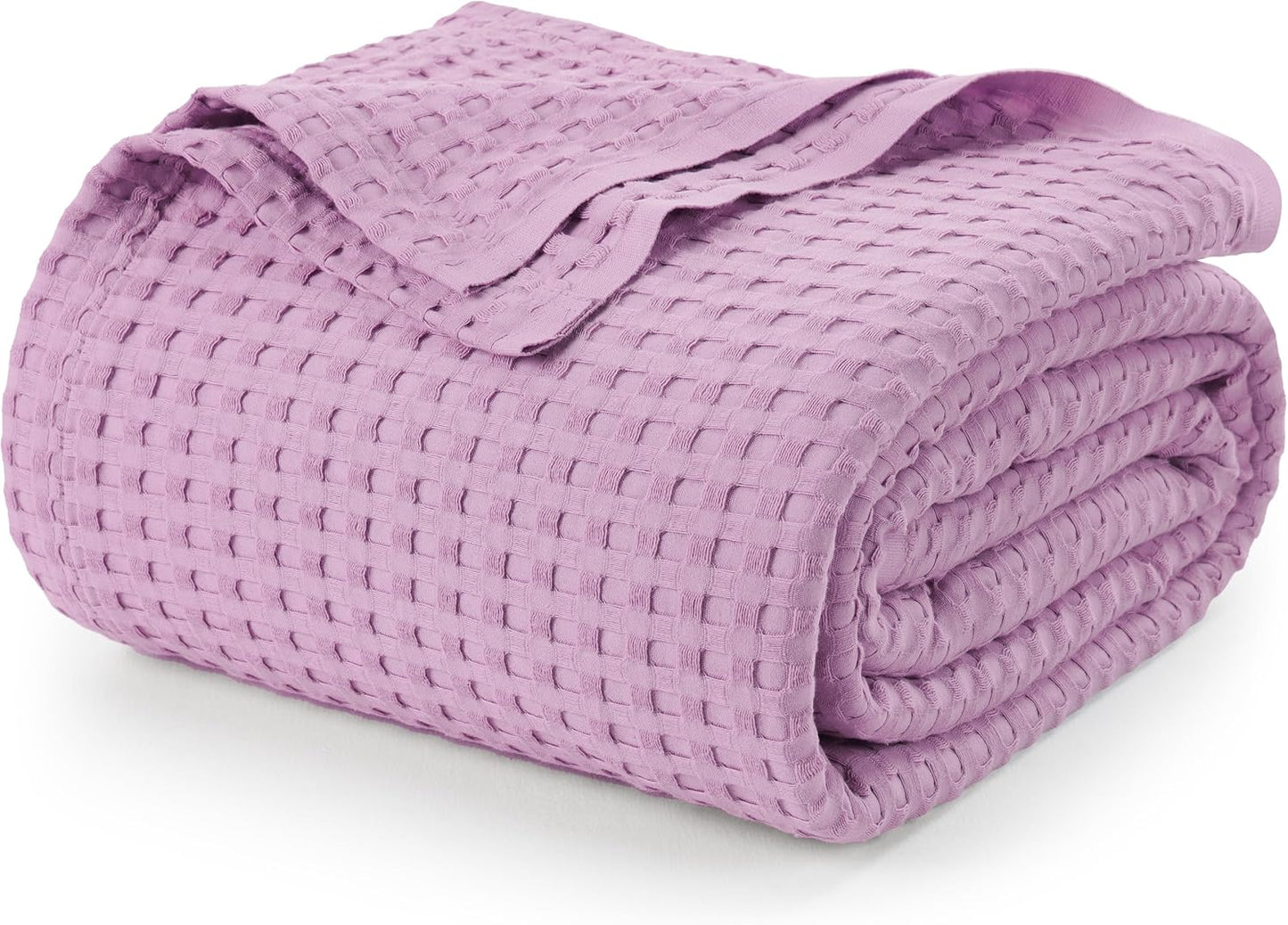 Utopia Bedding White 100% Cotton Waffle Blanket 300 GSM [King - 90x108 Inch] Soft Lightweight Breathable Bed Blanket for All Season