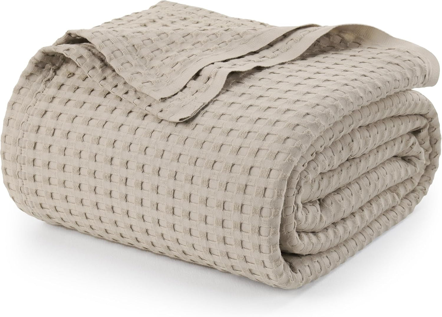 Utopia Bedding White 100% Cotton Waffle Blanket 300 GSM [King - 90x108 Inch] Soft Lightweight Breathable Bed Blanket for All Season