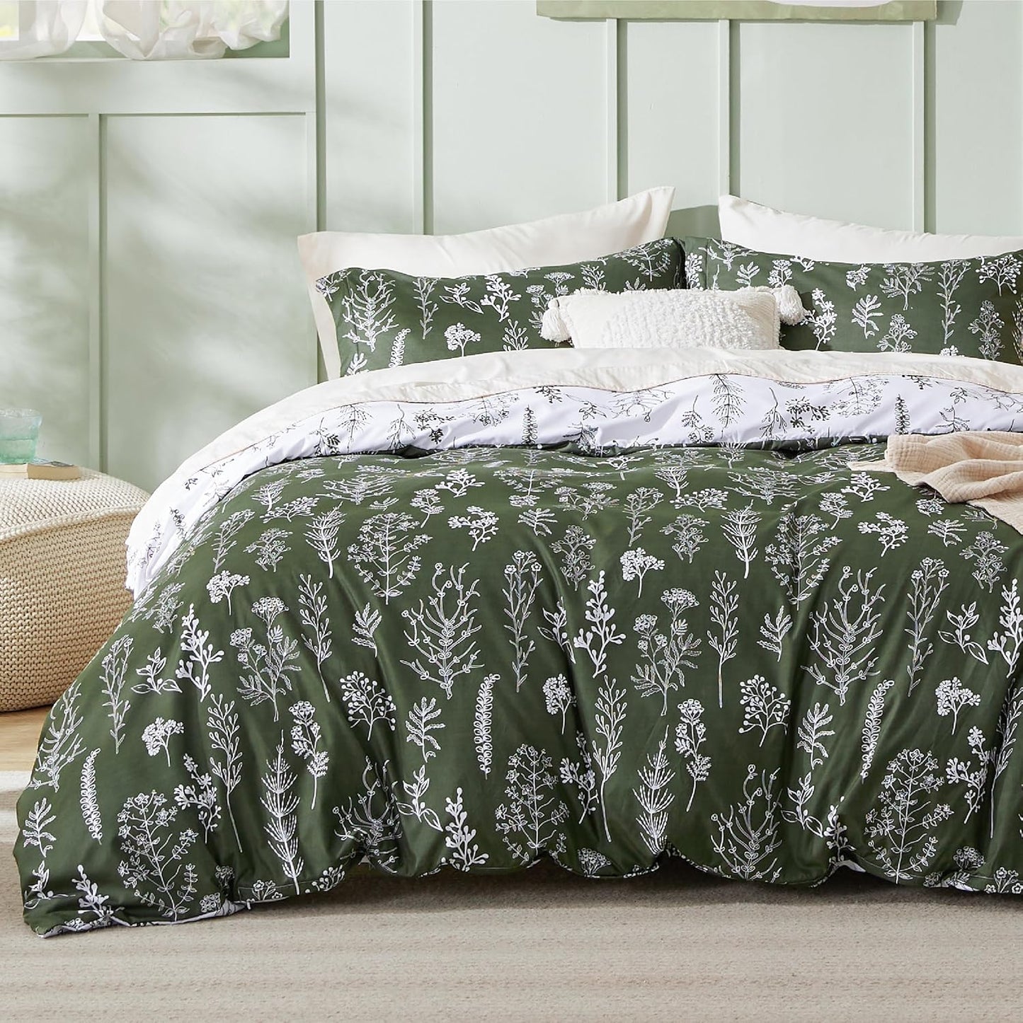 Bedsure Duvet Cover Queen Size - Gingham Reversible Buffalo Plaid Duvet Cover Set with Zipper Closure, 3 Pieces Blue Bedding Set with 8 Corner Ties and 2 Pillow Shams 20"x26"