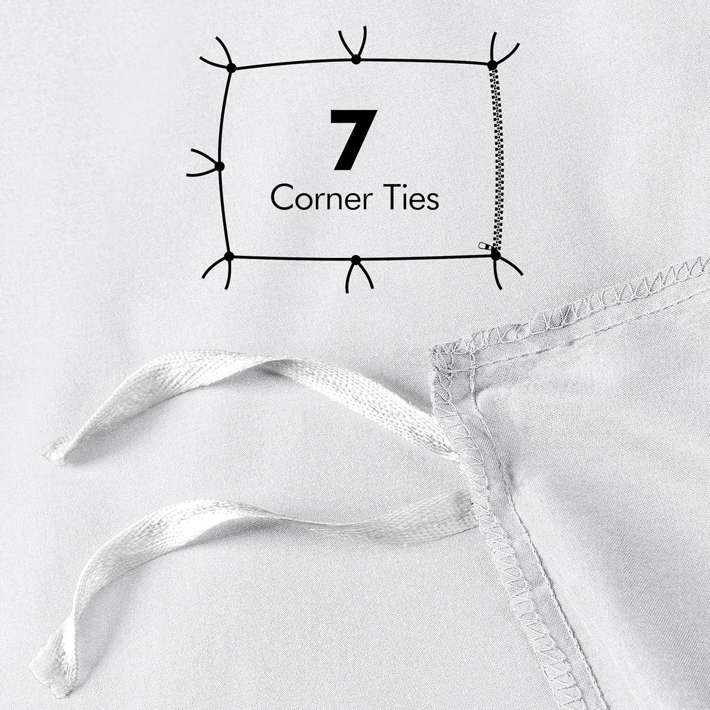 Utopia Bedding Duvet Cover Queen Size - 3 Piece with Zipper Closure - 1 Comforter Cover 90X90 Inches & 2 Pillow Shams 20X26 Inches (White) Comforter Not Included